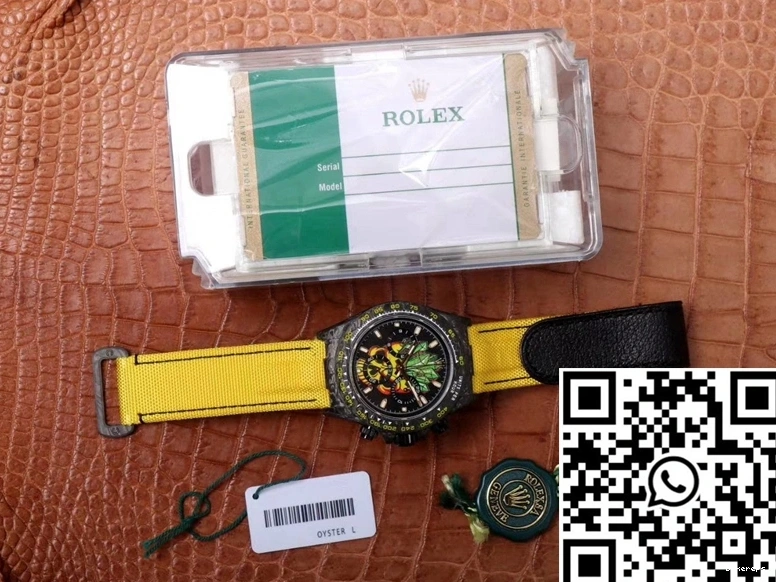 Edition Rolex Fiber Skull Daytona Cosmos Dial Carbon Color Chronograph 0508